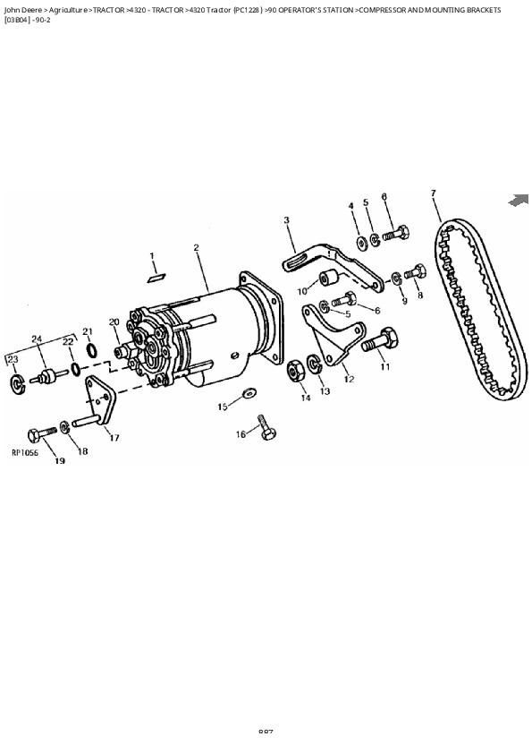John Deere 4320 Tractor Parts Catalog (PC1228) A++ Repair Manual Store